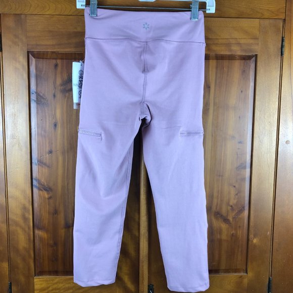 NEW - Nine West Active Pink Leggings with Zip Pockets Athleisure Comfy Gym - Picture 4 of 10